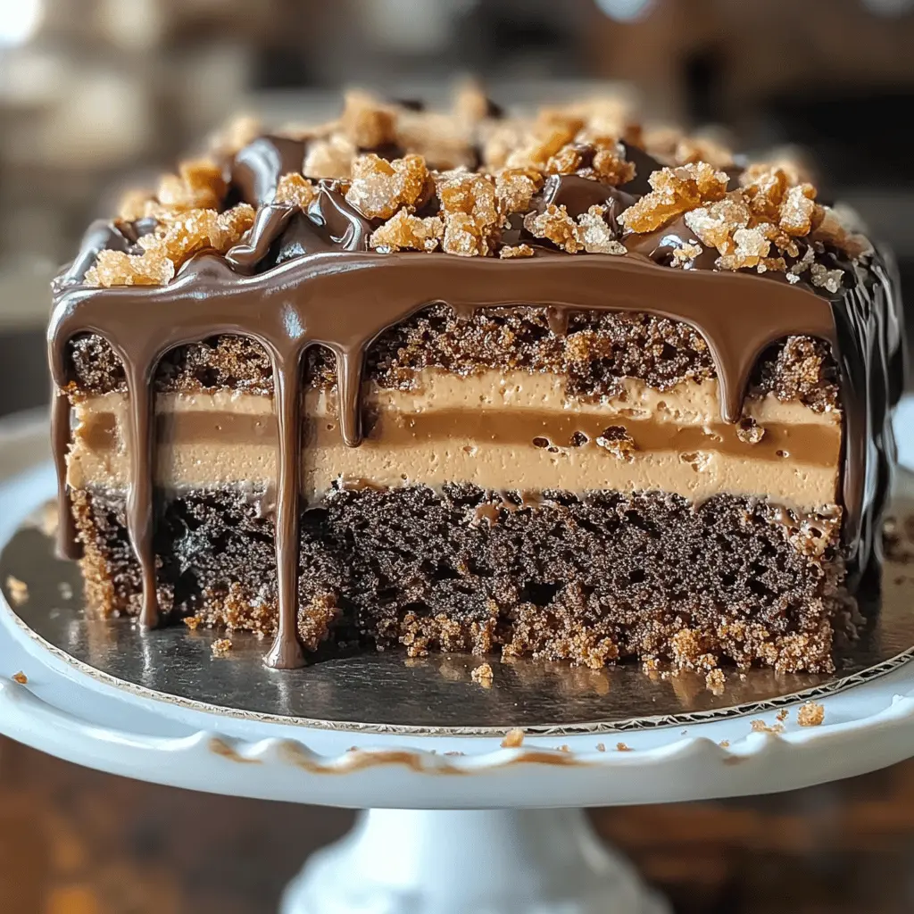 This Chocolate Caramel Toffee Crunch Cake is a delightful surprise for dessert lovers! With layers of rich chocolate cake, gooey caramel, and a satisfying toffee crunch, each bite is pure bliss. Perfect for celebrating special occasions or enjoying on a cozy night in. Save this recipe for a sweet treat that will impress your family and friends!