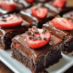 Treat yourself to a delightful combination of rich chocolate brownies topped with luscious chocolate-covered strawberries. This dessert is perfect for special occasions or a sweet weekend indulgence. With layers of chocolate goodness and fresh fruity flavor, these brownies are sure to impress. Save this recipe to make your next gathering extra special!