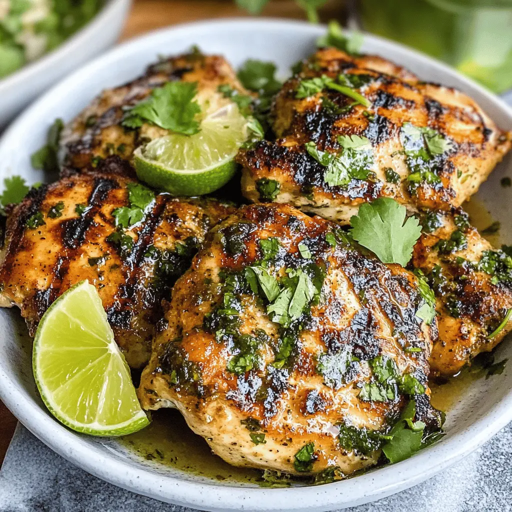 This Cilantro Lime Chicken is bursting with fresh flavors and is super easy to make! Tender chicken marinated in zesty lime juice and aromatic cilantro creates the perfect dish for weeknight dinners or special occasions. Serve it with rice, veggies, or in tacos. Save this recipe and impress your family and friends with a meal they'll love!