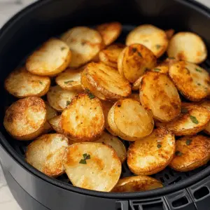 Crispy sliced potatoes made in the air fryer are a game changer for snack time! With their golden, crunchy edges and fluffy interiors, these potatoes will satisfy your craving for a delicious side or appetizer. Perfectly seasoned and ready in just a few minutes, save this recipe for your next family gathering or movie night!