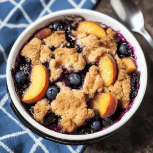 Treat yourself to a delicious Crockpot Blueberry Peach Cobbler! This simple dessert combines sweet blueberries and juicy peaches, cooked to perfection. It's the perfect treat for summer gatherings or cozy nights in. Save this easy recipe to bring a taste of home to your table anytime! Ideal for potlucks or family dinners.