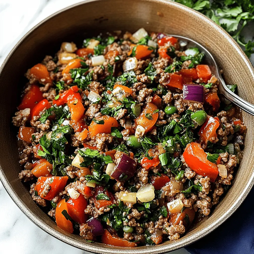 Looking for a quick and tasty meal? This Mediterranean Ground Beef Stir Fry is packed with flavor-rich spices and fresh veggies, making it a perfect weeknight dinner. With lean ground beef, bell peppers, and zesty herbs, it's both healthy and satisfying. Save this recipe for an easy, delicious dinner idea any night of the week!