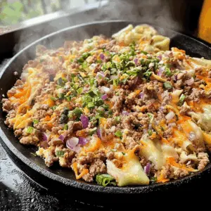 Looking for a quick and delicious dinner option? This Eggroll In A Bowl is made on the Blackstone Griddle, giving it a unique smoky flavor! Packed with veggies, ground meat, and a hint of soy sauce, it’s a meal that’s both satisfying and easy to prepare. Perfect for weeknights or gatherings! Save this recipe to enjoy a flavorful twist on a classic dish.