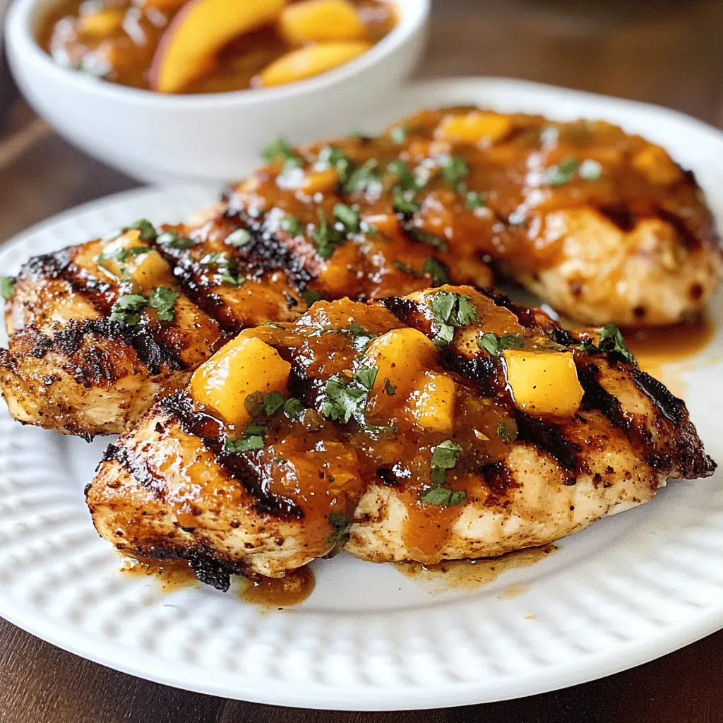 Fire up the grill for a delicious twist on classic chicken! This Grilled Chicken with Peach Chipotle Sauce brings the perfect balance of sweet and smoky flavors that will impress your guests. Made with fresh peaches and a hint of spice, it’s perfect for summer barbecues or family dinners. Save this recipe for a mouthwatering meal anytime!
