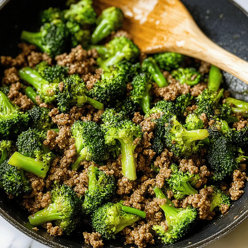 This Ground Beef and Broccoli recipe is a quick and satisfying dish perfect for busy weeknights! Loaded with tender broccoli and savory beef in a delicious sauce, it's a flavorful way to add veggies to your meal. Ideal for serving over rice or noodles. Save this easy recipe for dinner tonight or your next meal prep!