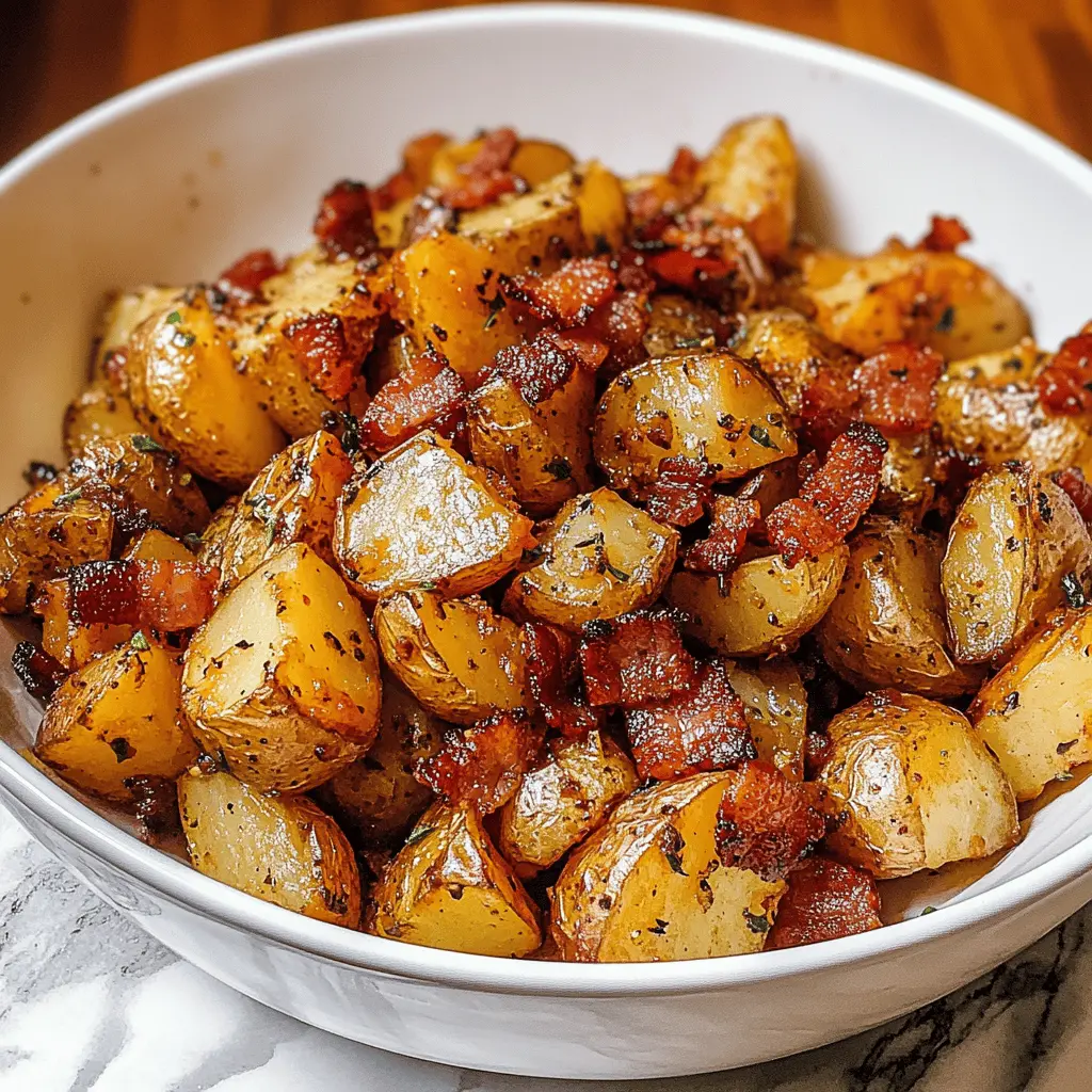 These Honey Bacon Roasted Potatoes are a delightful twist on a classic side dish! Sweet and salty flavors combine to create perfectly crispy, tender bites that everyone will love. Made with just a few simple ingredients, these potatoes are easy to prepare and perfect for gatherings, family dinners, or BBQs. Save this recipe to impress your guests with a deliciously unique treat!