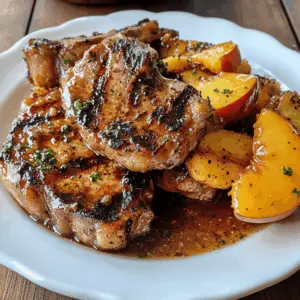 Get ready for a flavor explosion with these juicy grilled pork chops topped with a spicy peach glaze! The perfect blend of sweetness and heat makes this dish a standout for your next barbecue or dinner gathering. Don't forget to save this recipe for quick weeknight meals or special occasions. You'll love the mouthwatering combination of tender meat and zesty sauce!
