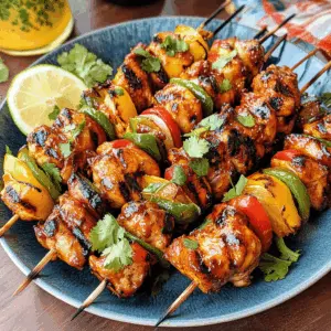 Bring the flavors of Mexico to your grill with these tasty Barbecue Chicken Skewers! Juicy pieces of chicken marinated in a zesty blend of spices and herbs, then grilled to perfection. Perfect for summer cookouts or family gatherings. Save this recipe to impress your guests at your next fiesta! 🌶️🍗