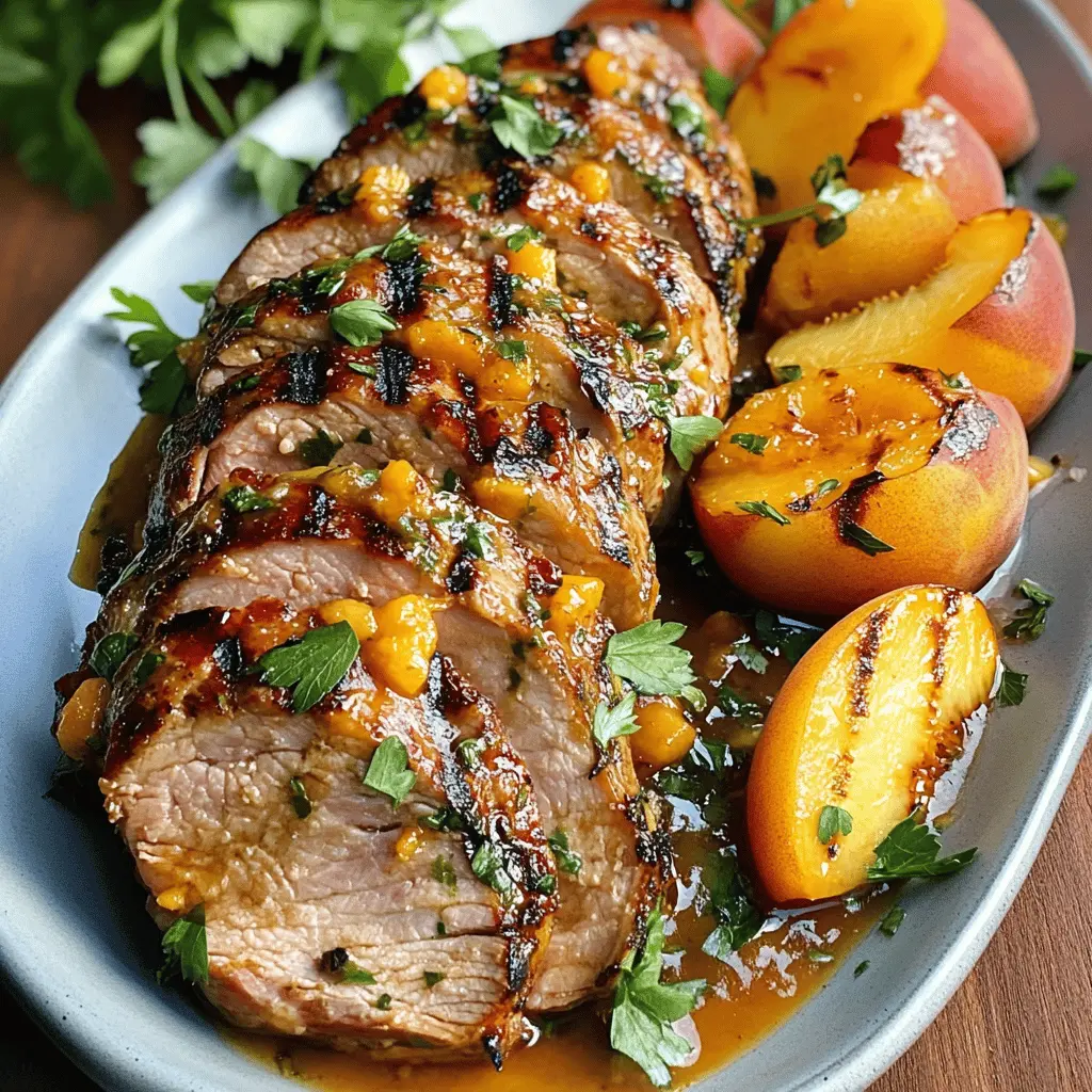 Fire up your grill for this Peach Grilled Pork Tenderloin that bursts with flavor! Juicy pork pairs perfectly with sweet, caramelized peaches for a delightful summer meal. This easy recipe is perfect for BBQs and family gatherings. Save this pin for a delicious dish that'll impress everyone at your next cookout!