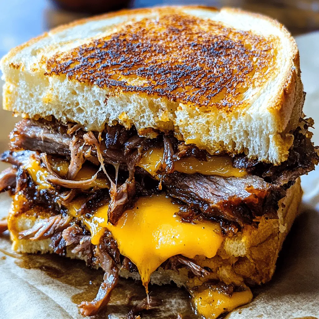 Looking for a mouthwatering twist on your classic grilled cheese? Try this Smoked Brisket Grilled Cheese! Packed with juicy, tender brisket and melty cheese, each bite is a flavor explosion. Perfect for game day or a cozy dinner at home, it's a meal that will impress everyone. Save this recipe for your next gathering!