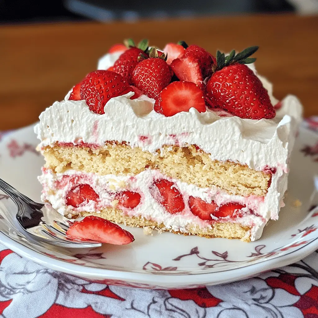 This delicious Strawberry Icebox Cake is the perfect no-bake treat for warm days! Made with layers of fluffy whipped cream and fresh strawberries, it’s a delightful blend of sweetness and freshness. It's simple to prepare and great for gatherings or a casual family dessert. Save this recipe to make your next celebration a hit!