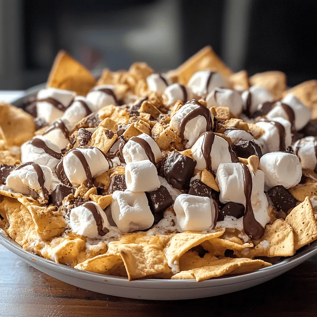 Get ready for a sweet twist on a classic treat with these Original S'mores Nachos! Layered with crunchy nacho chips, gooey chocolate, toasted marshmallows, and a drizzle of warm caramel, this dessert is perfect for gatherings or cozy nights in. Save this recipe now to impress your friends at your next movie night or camping trip!