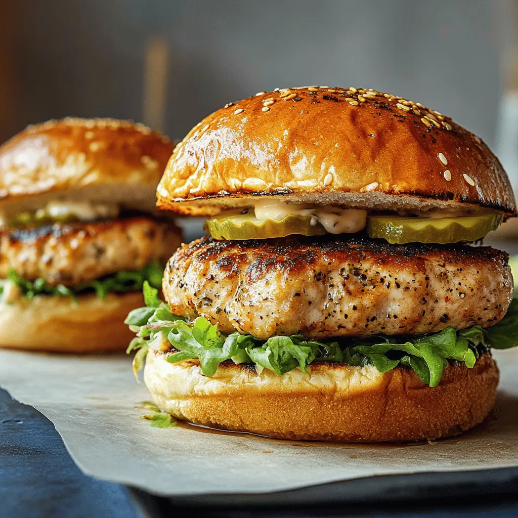 Juicy turkey burgers with a twist! Packed with flavor from fresh herbs and spices, these delicious patties are the perfect healthier alternative to traditional beef burgers. Great for summer barbecues or a quick weeknight meal! Save this recipe for a tasty treat any time you want to impress your family and friends!