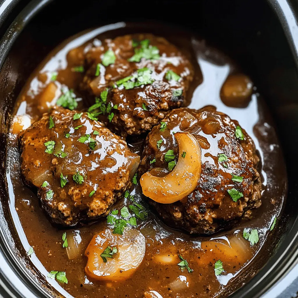 Easy Slow Cooker Salisbury Steaks Recipe