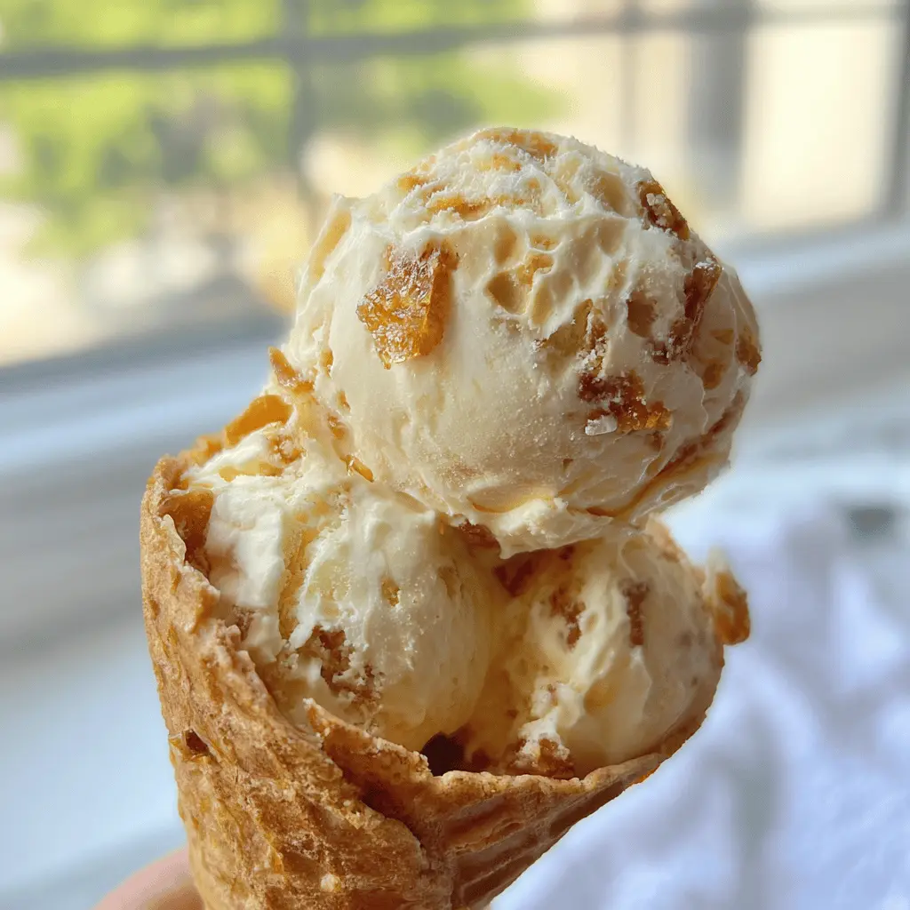 Easy Homemade Honeycomb Ice Cream Recipe