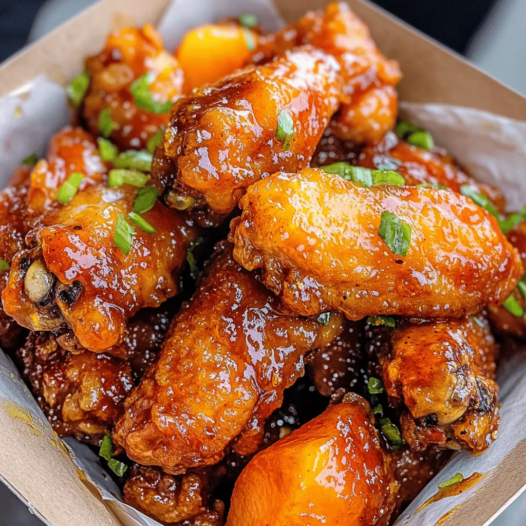 Easy Hot Honey Peach Chicken Wings Recipe