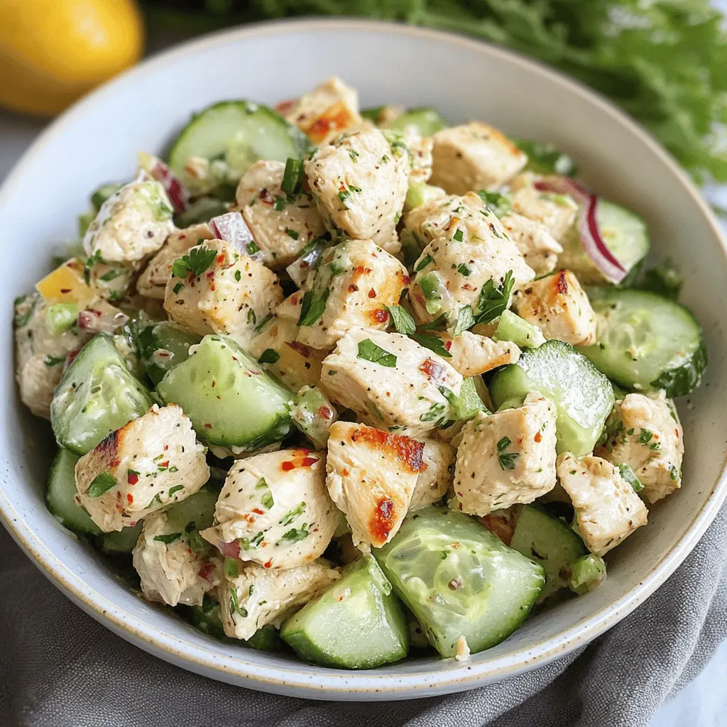 Fresh Cucumber Chicken Salad Recipe – Easy & Healthy