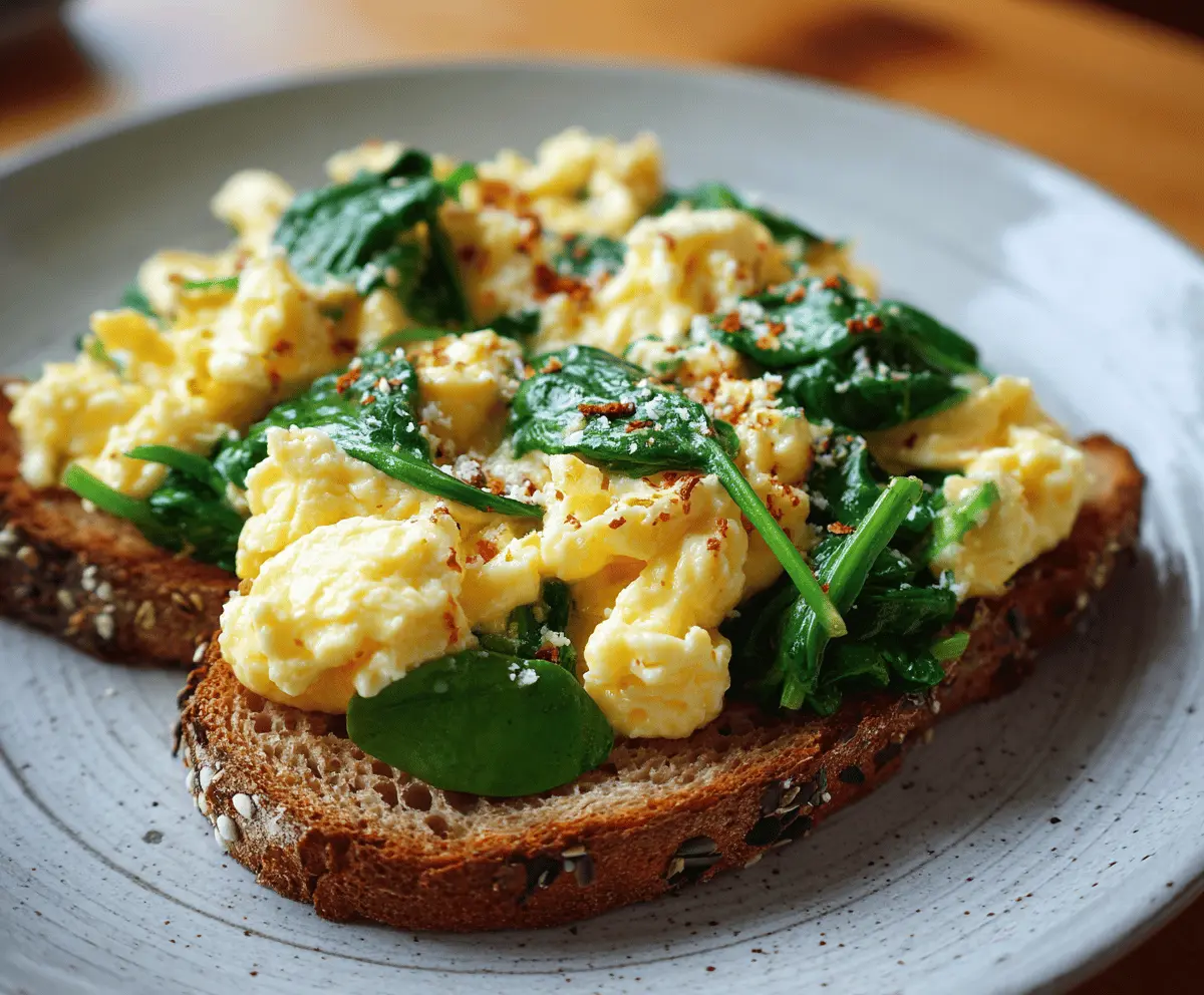 Scrambled Eggs with Spinach