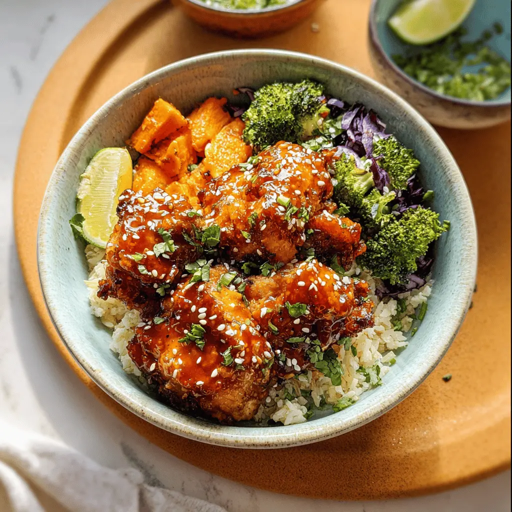 Easy Hot Honey Chicken Bowls Recipe