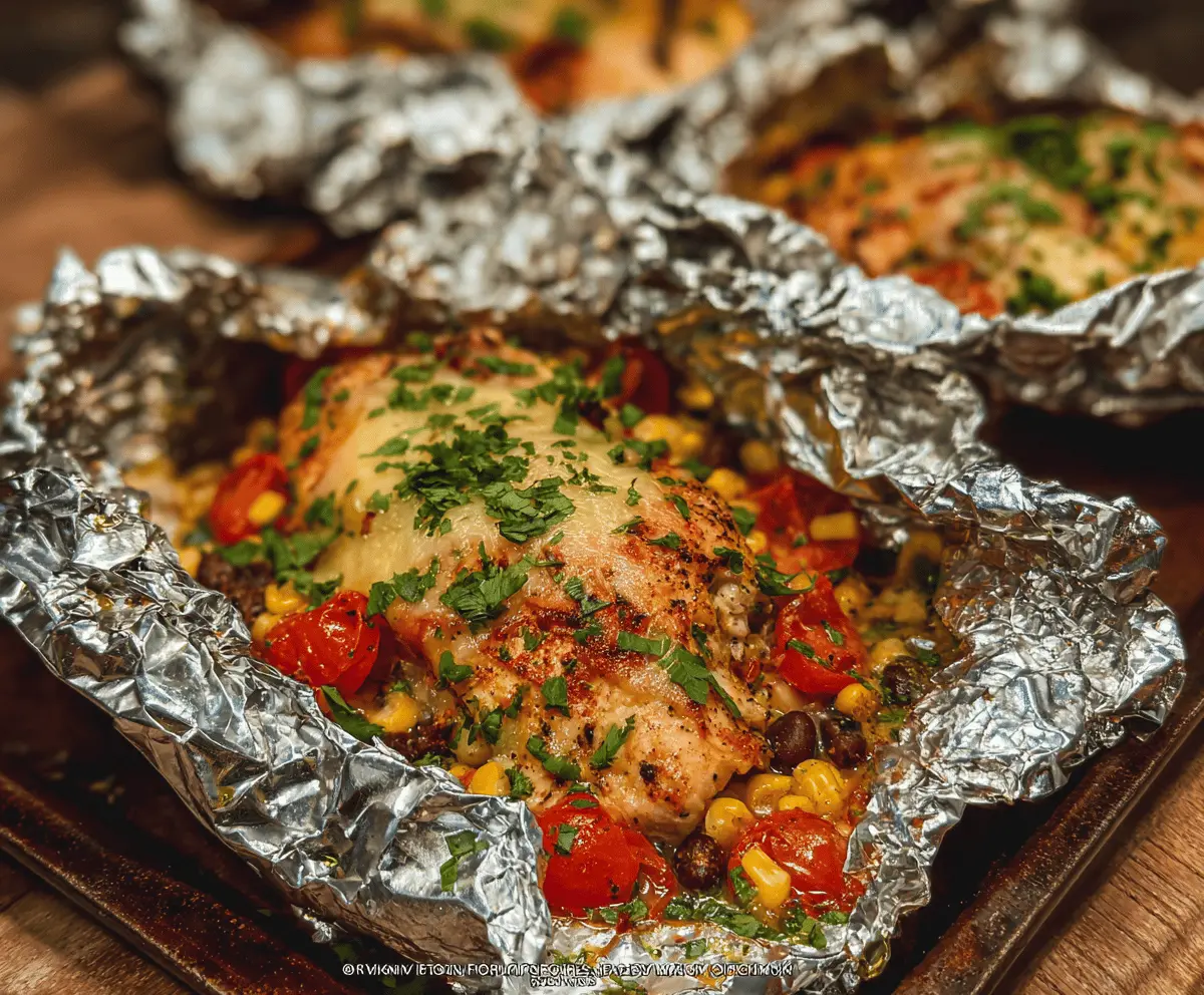 Easy Santa Fe Chicken Foil Packets Recipe