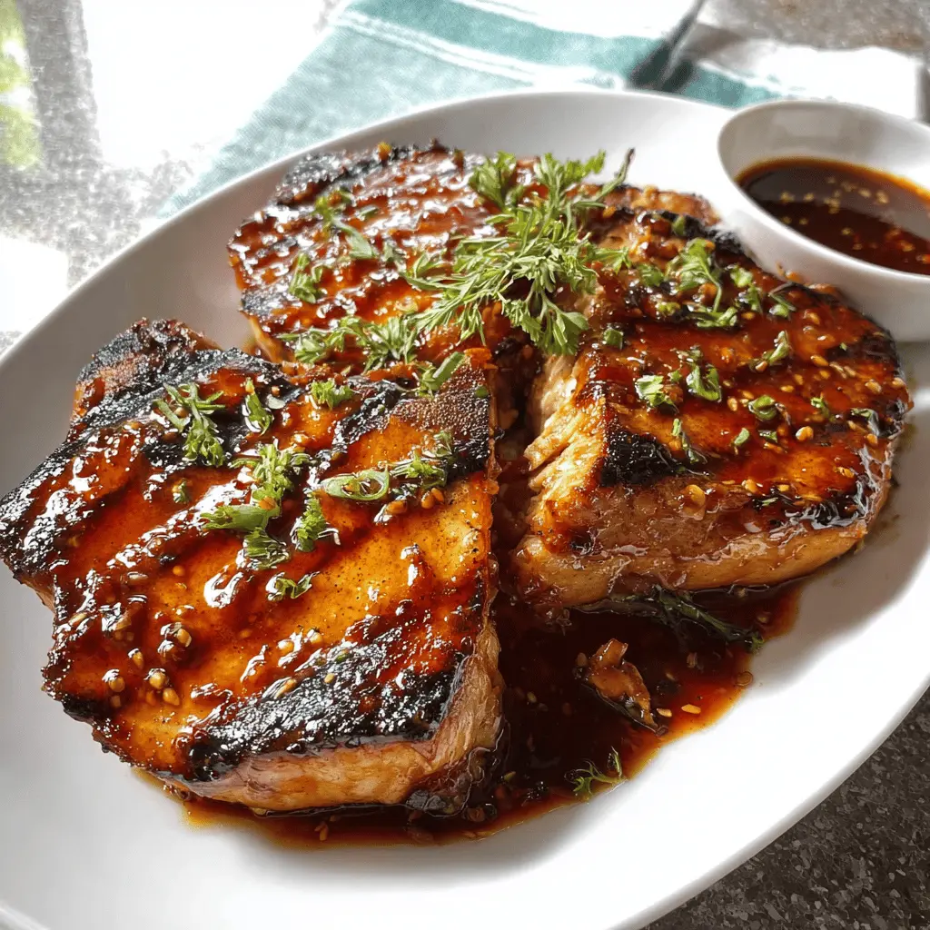 Easy Boneless Pork Chops with Honey Garlic Sauce