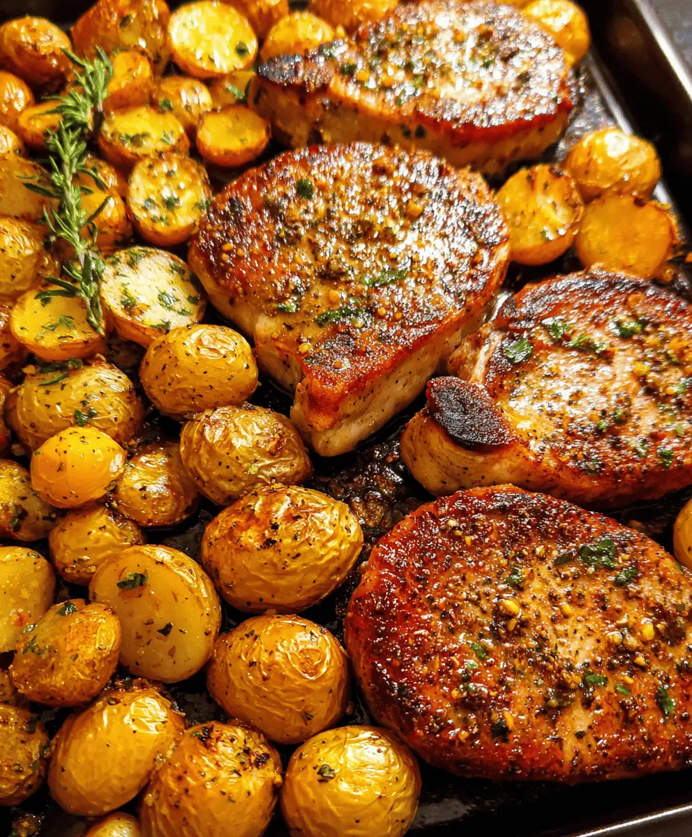 Easy Ranch Pork Chops and Crispy Potatoes Sheet Pan