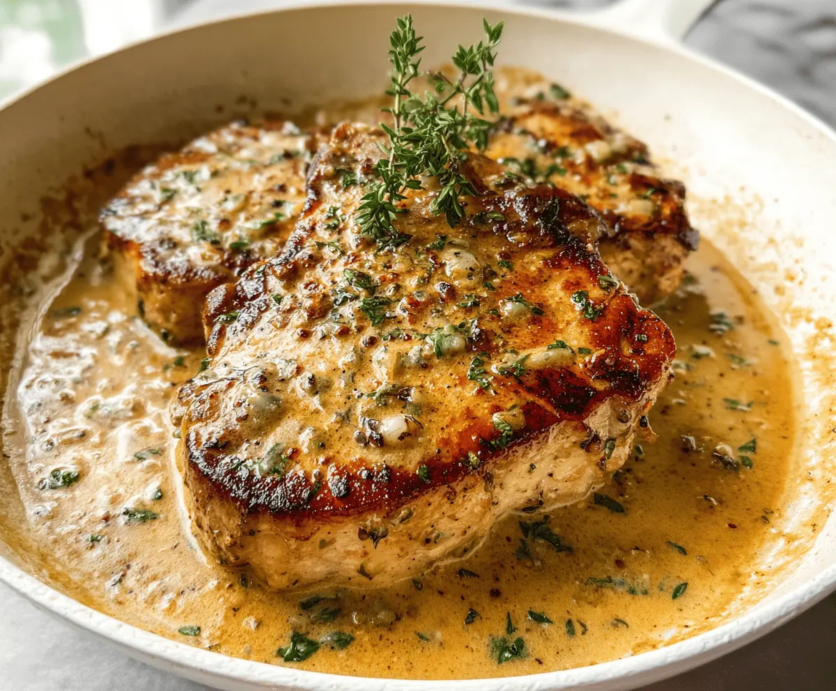 Easy Creamy Boursin Pork Chops Recipe