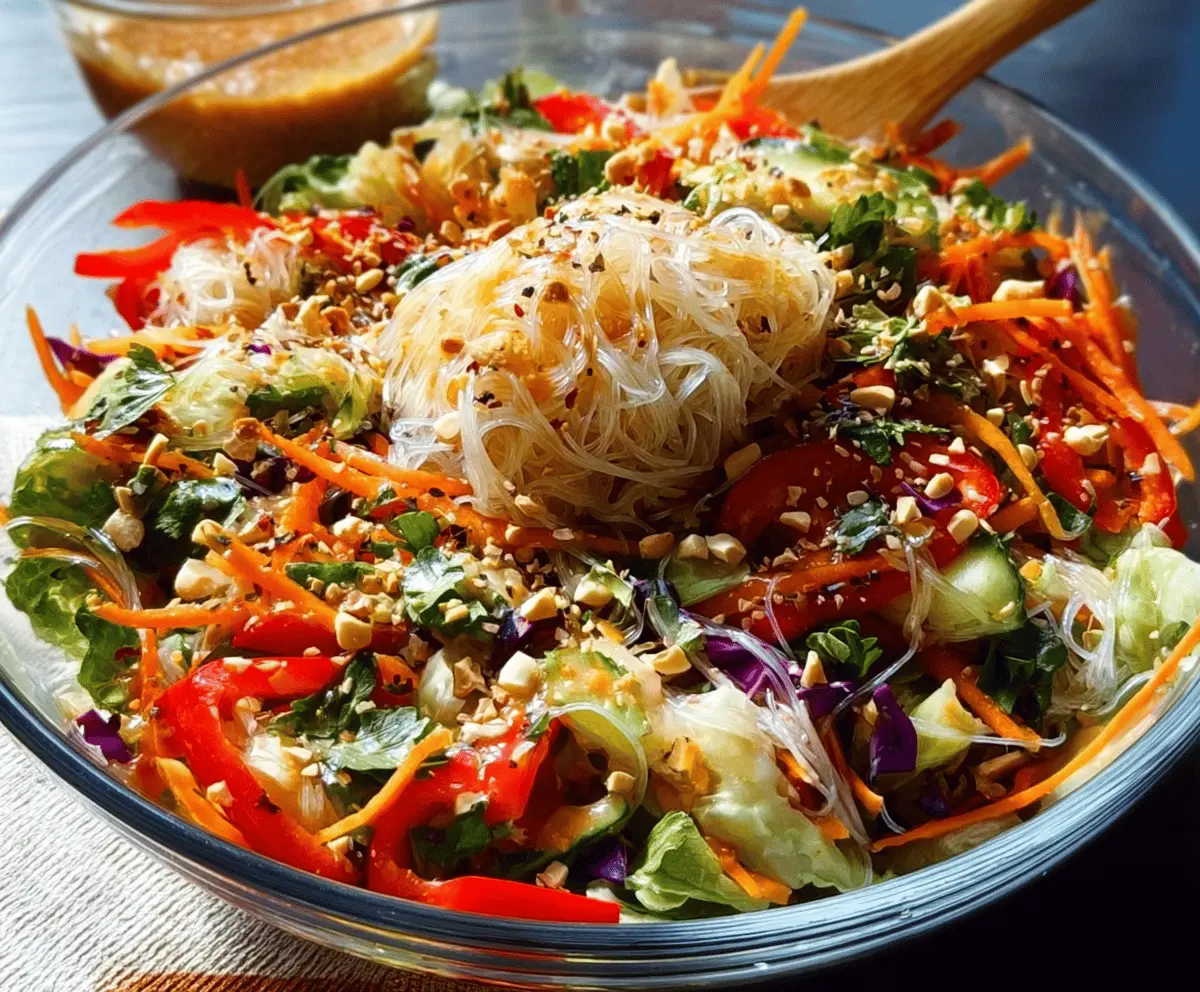 Fresh Spring Roll Salad With Spicy Ginger Dressing