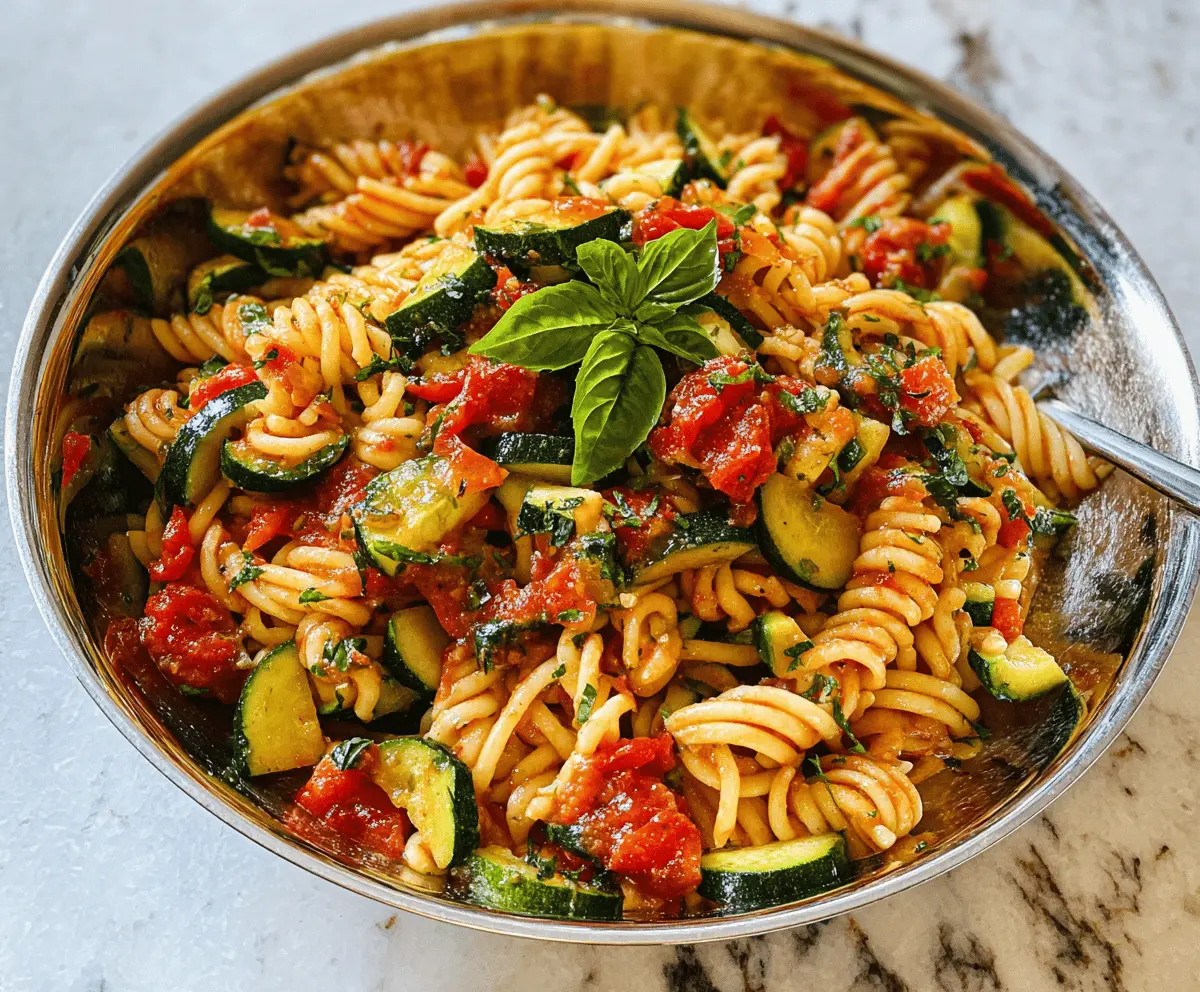 Easy Tomato Zucchini Pasta Recipe