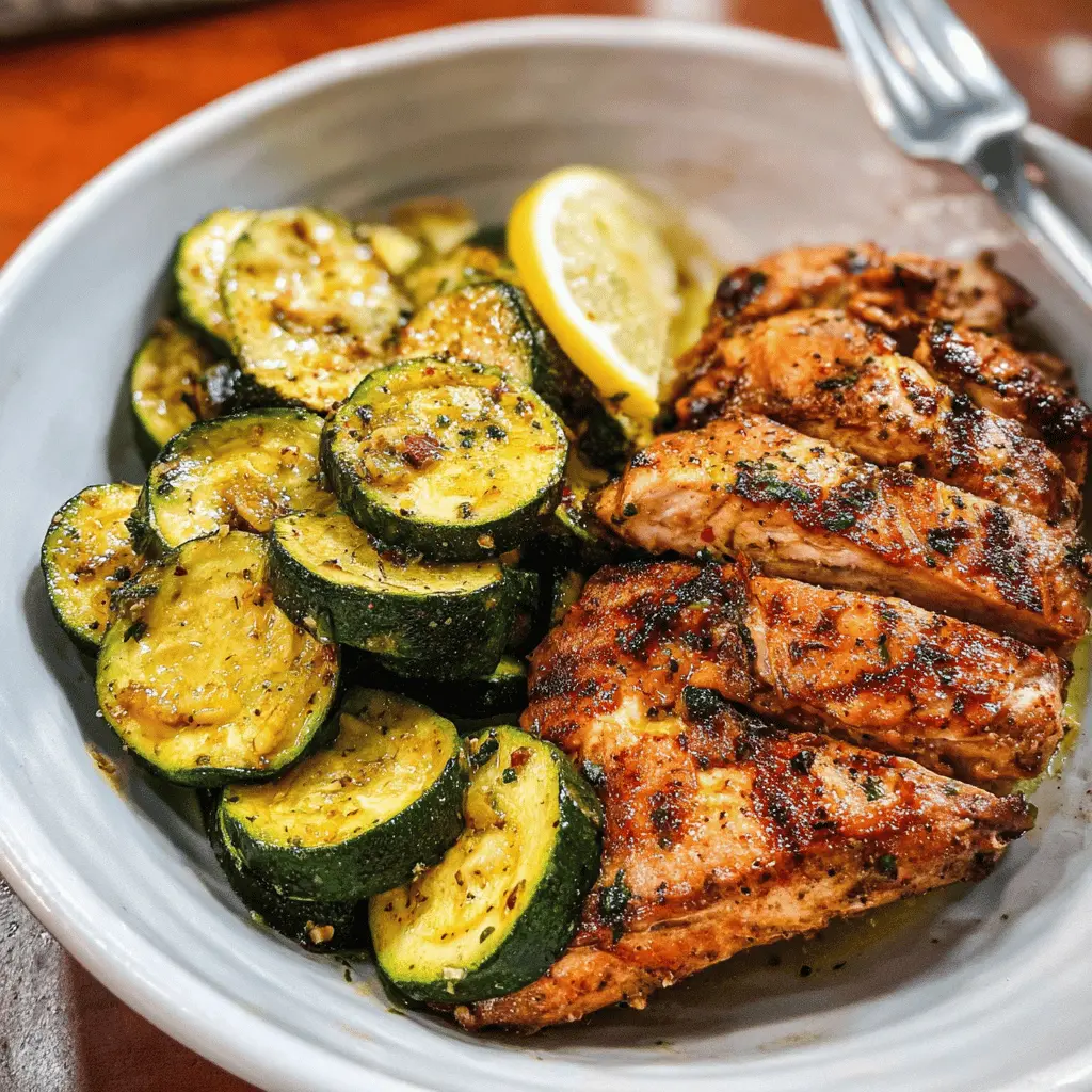 Easy Asado Chicken with Sautéed Lemon Zucchini