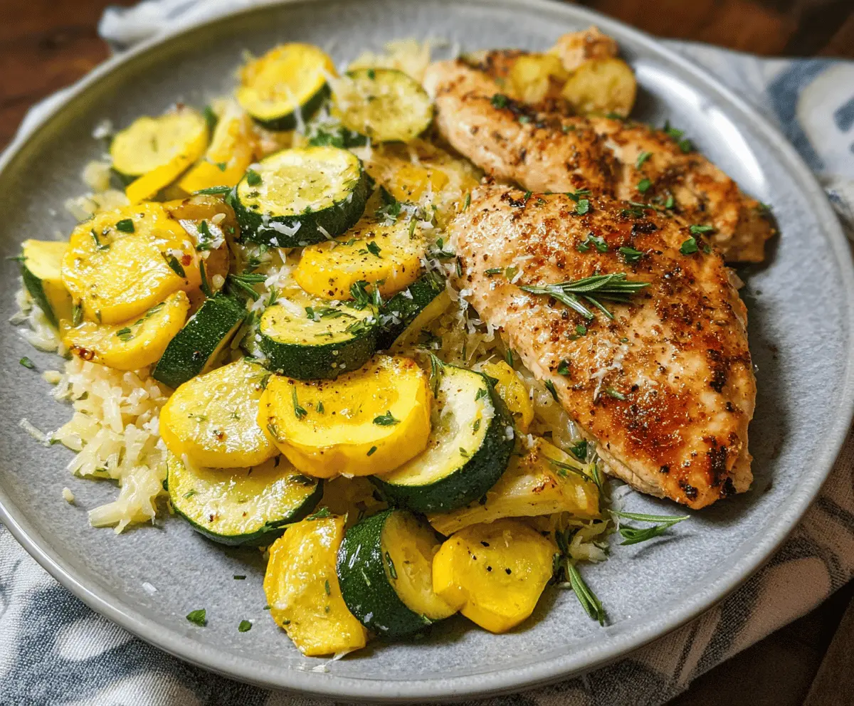 Easy Chicken Breast with Zucchini and Squash Recipe