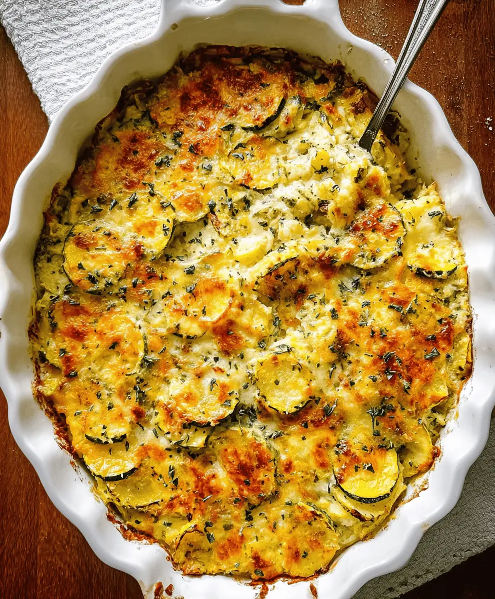 Easy Cheesy Zucchini Squash Casserole Recipe