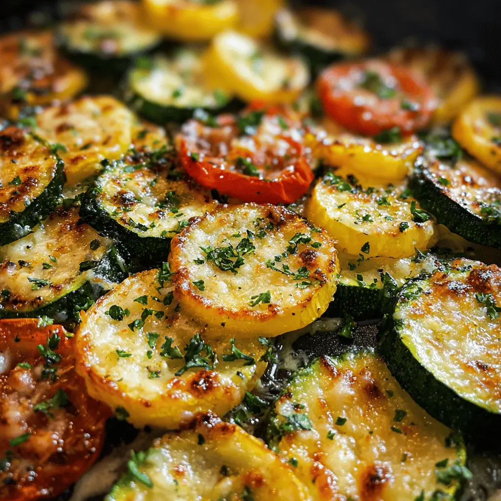 Easy Garlic Parmesan Zucchini and Squash Medley
