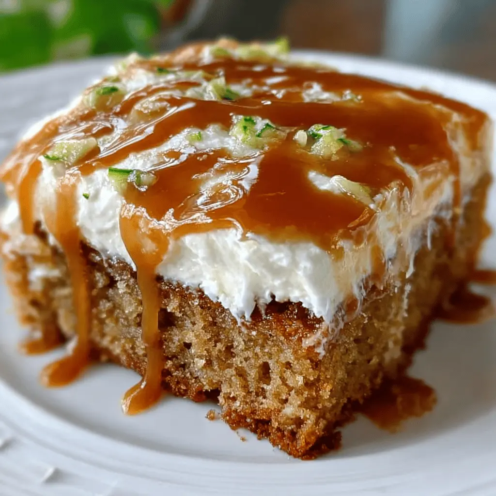 Easy Caramel Zucchini Poke Cake Recipe