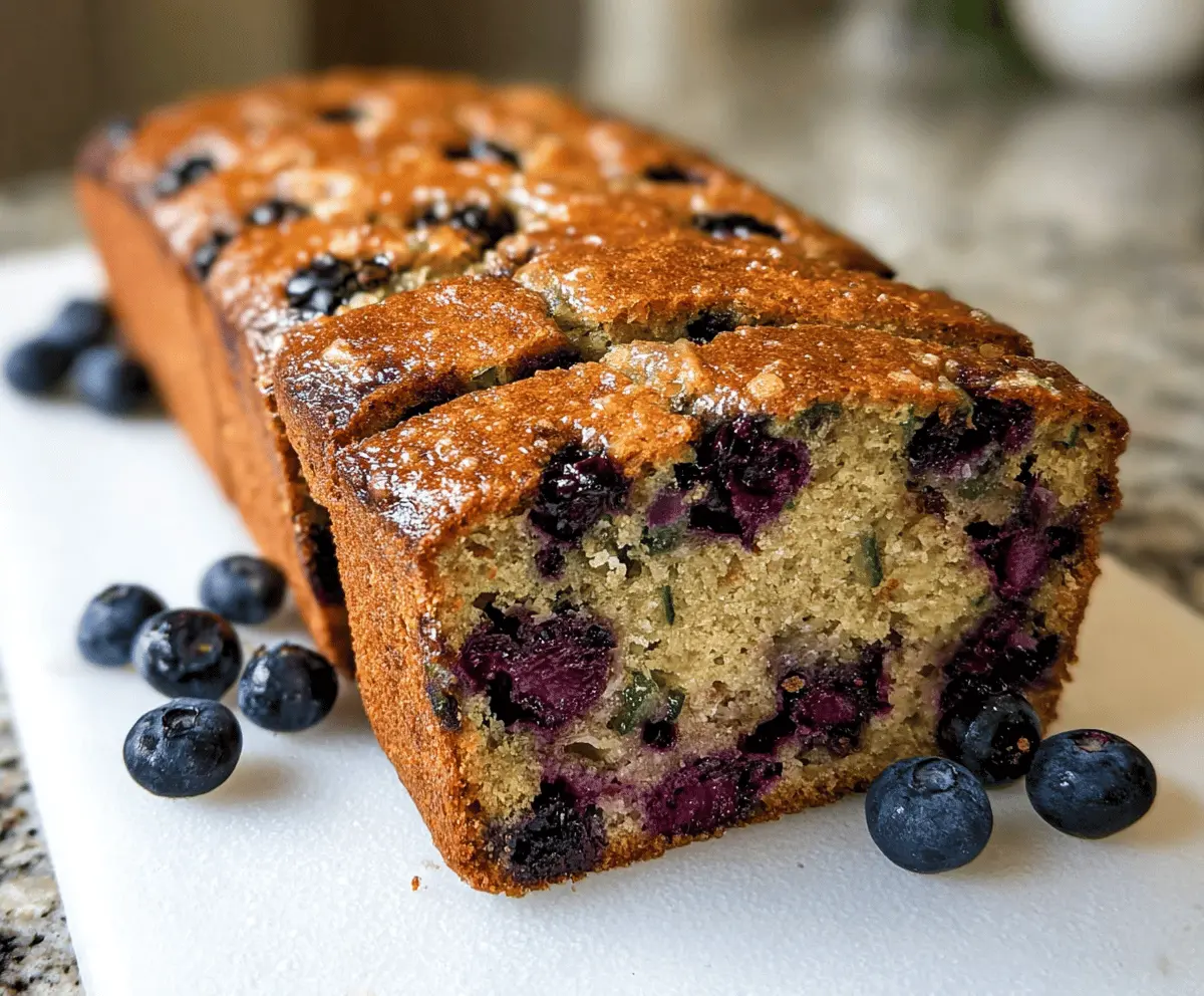 Moist Blueberry Zucchini Bread Recipe