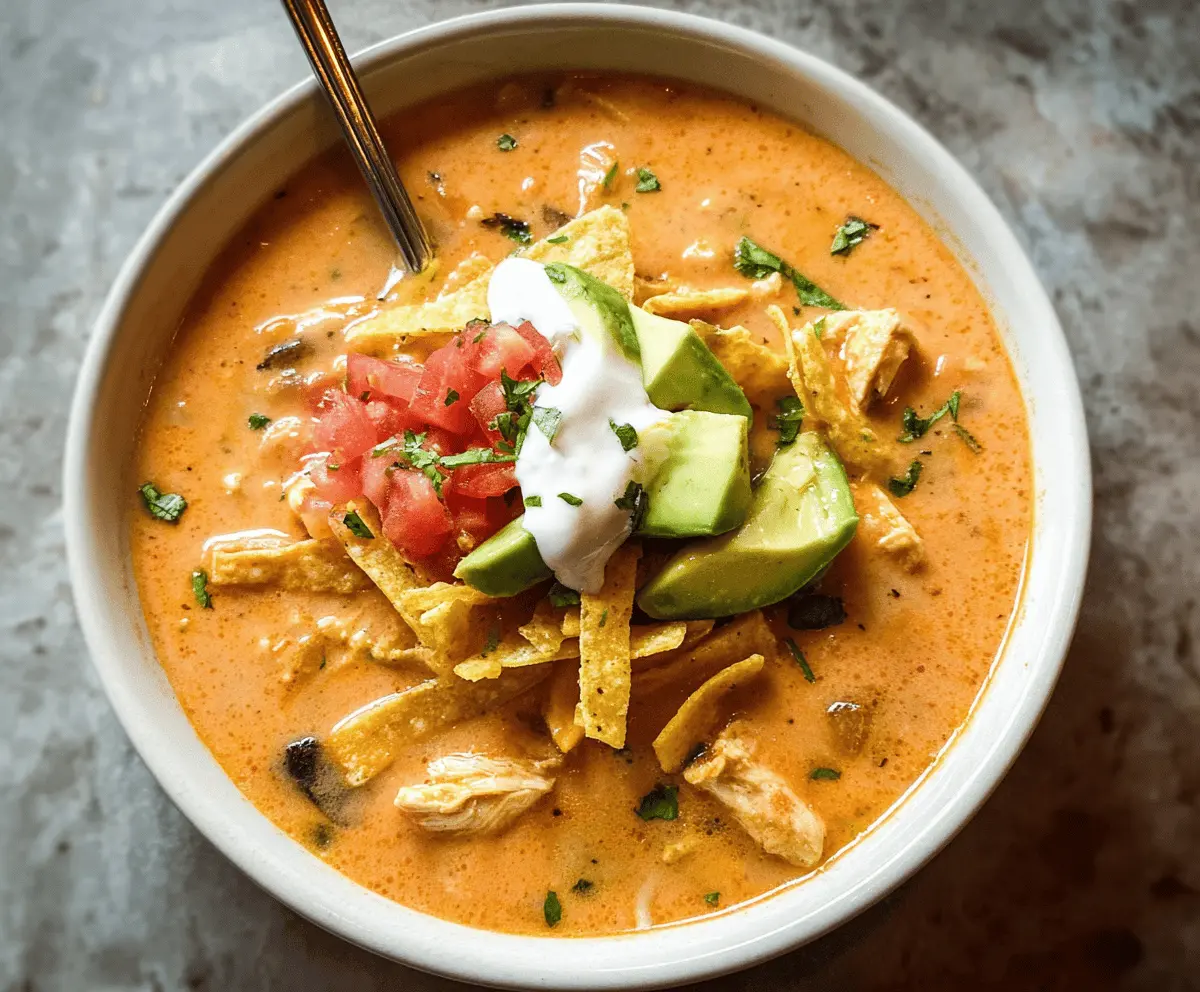 Creamy Chicken Tortilla Soup Recipe