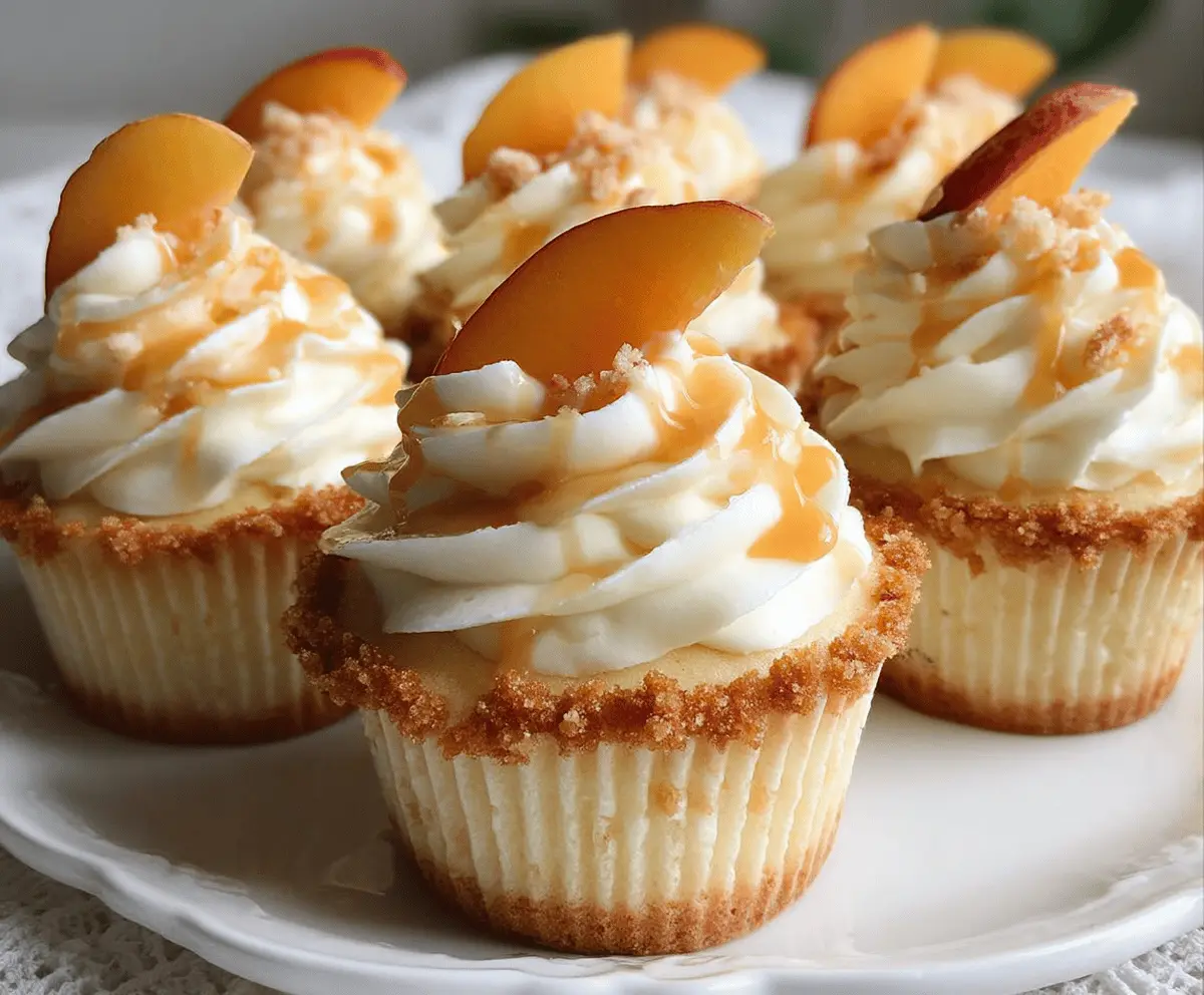 Easy Peach and Honey Cheesecake Cupcakes Recipe