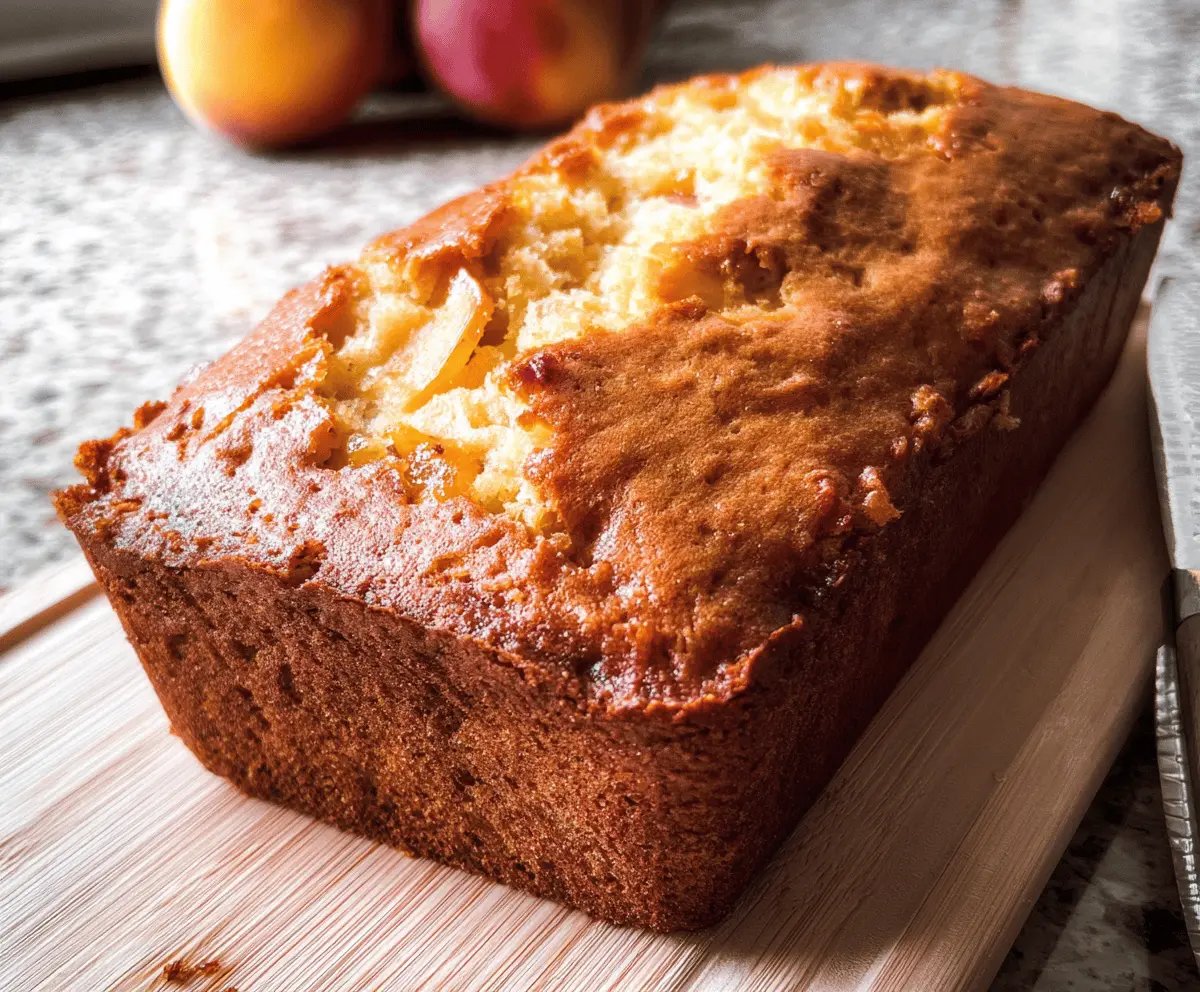 Southern Peach Bread Recipe with Sweet Fresh Peaches