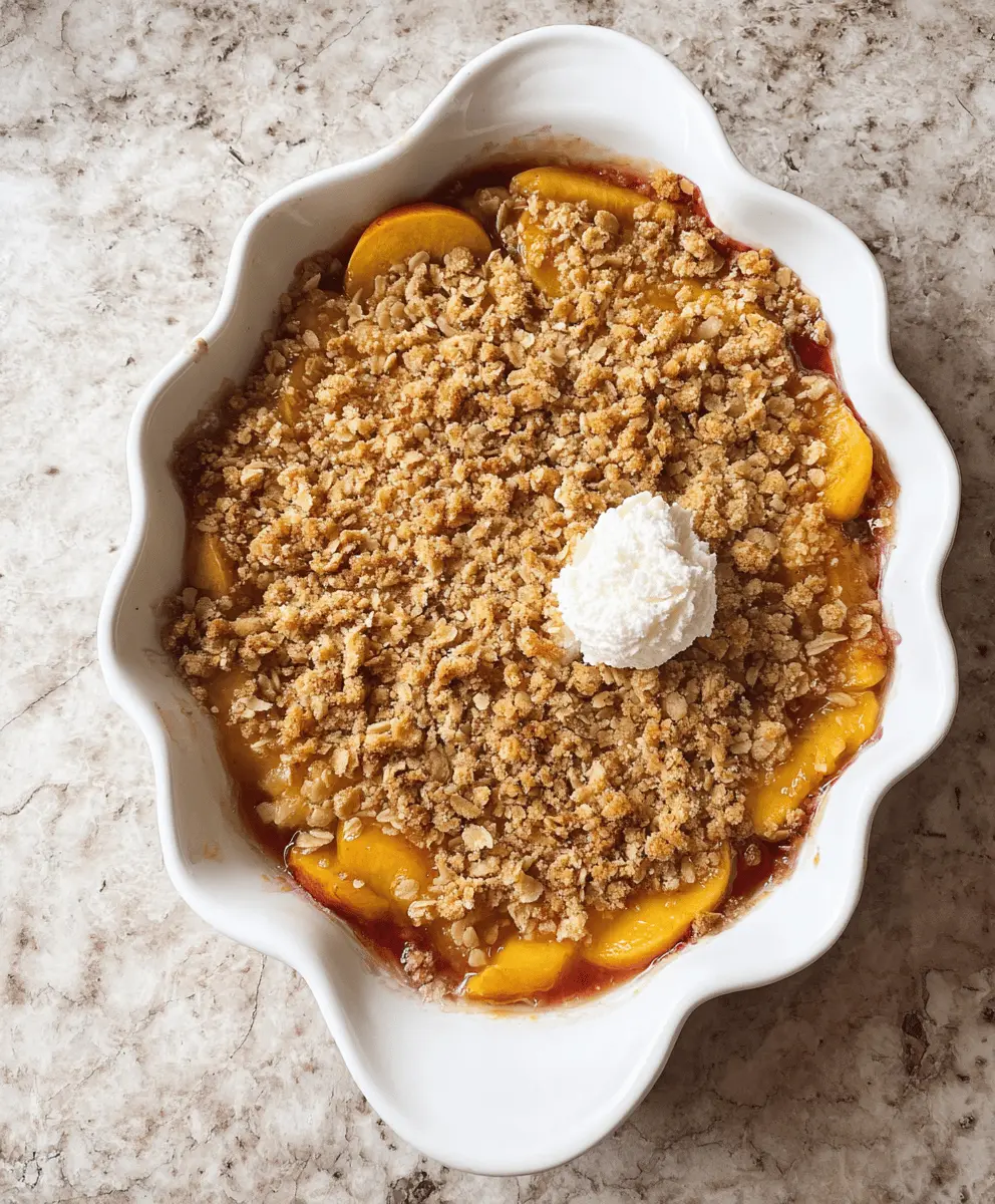 Easy Peach Crisp Recipe With Crunchy Topping