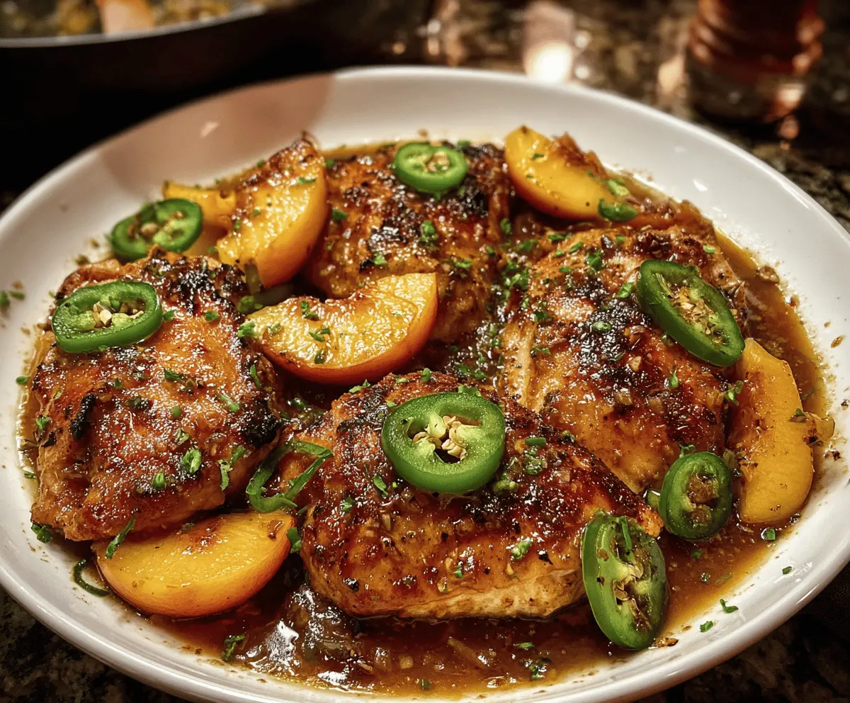 Sweet and Spicy Jalapeño Peach Chicken Recipe