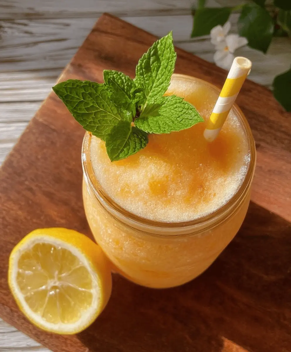 Refreshing Peach Lemonade Slush Recipe