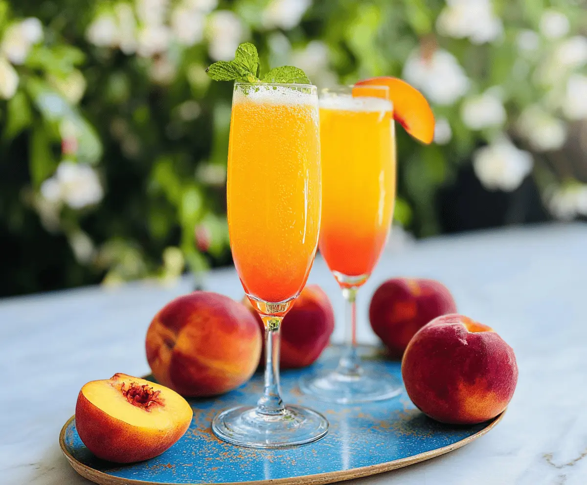 Easy Peach Bellini Recipe for Summer Parties