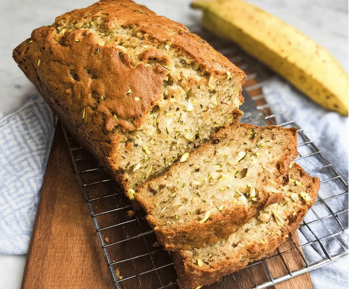 Moist Zucchini Banana Bread Recipe