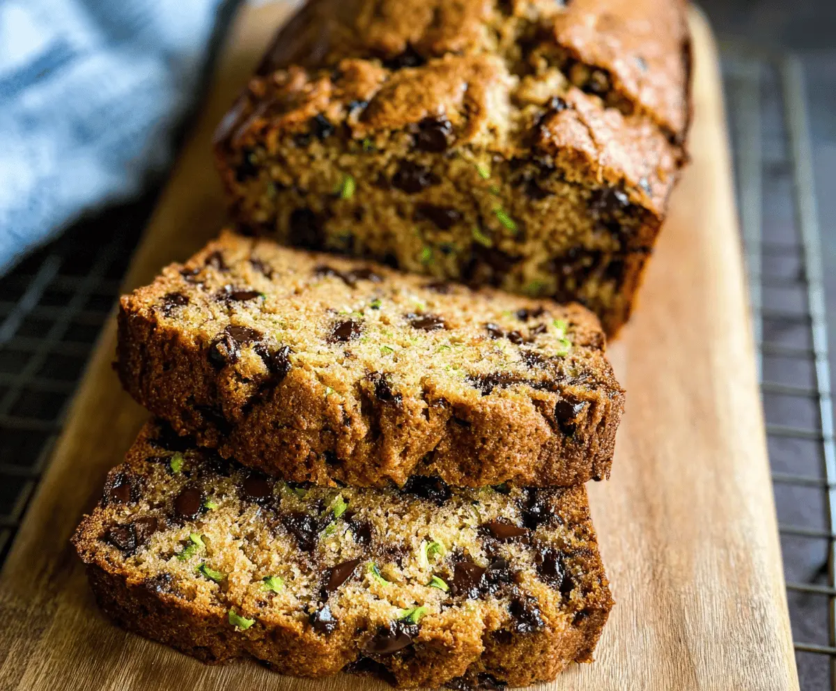 Moist Chocolate Chip Zucchini Bread Recipe
