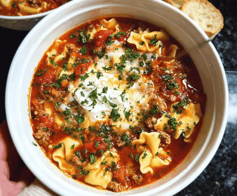 Easy Crockpot Lasagna Soup Recipe
