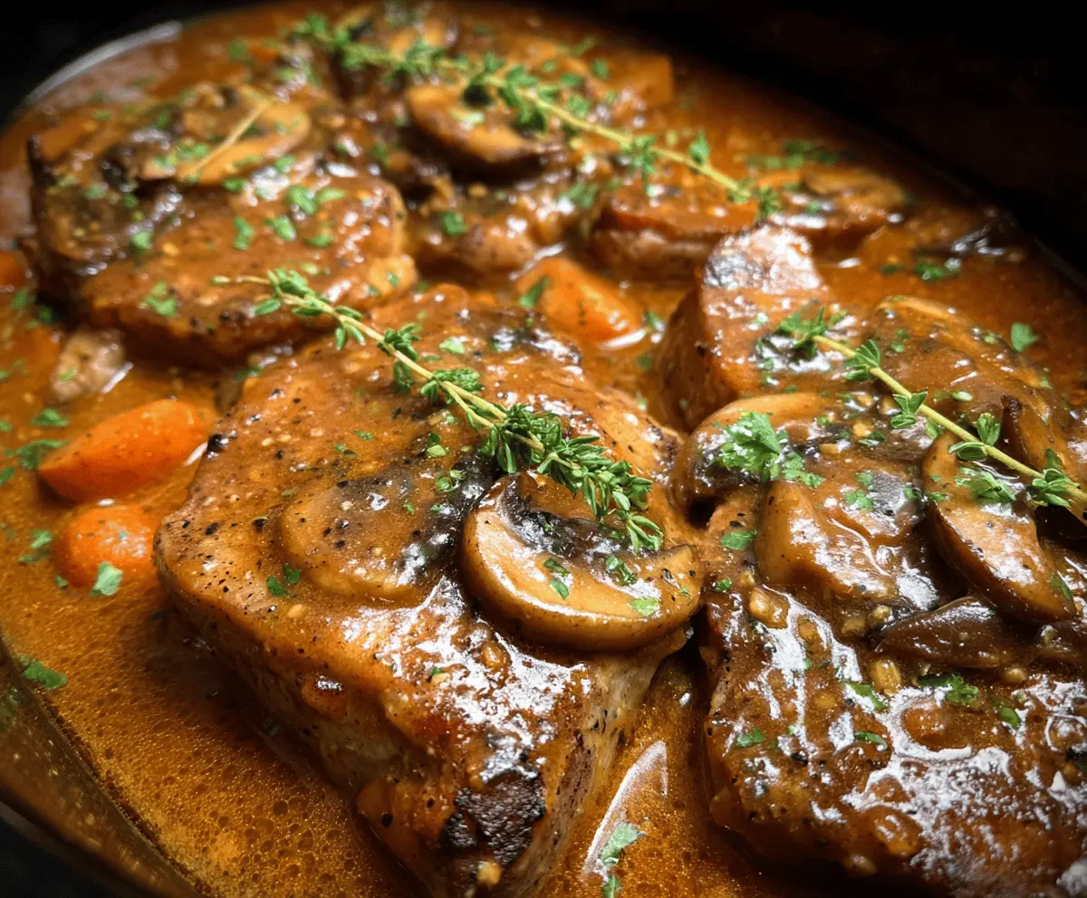 Easy Crock Pot Smothered Pork Chops Recipe