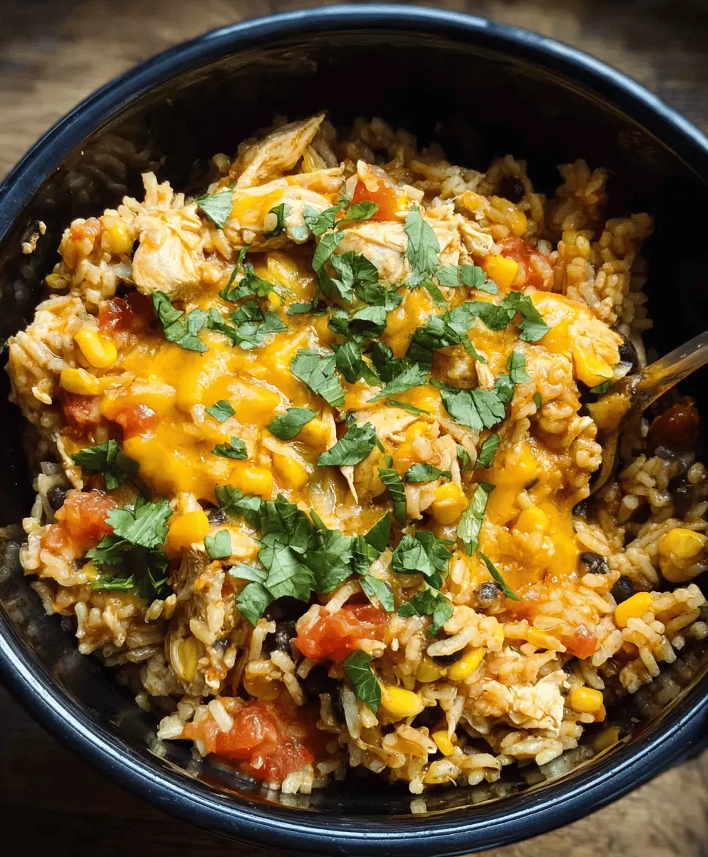 Easy Southwest Chicken and Rice Crock Pot Recipe