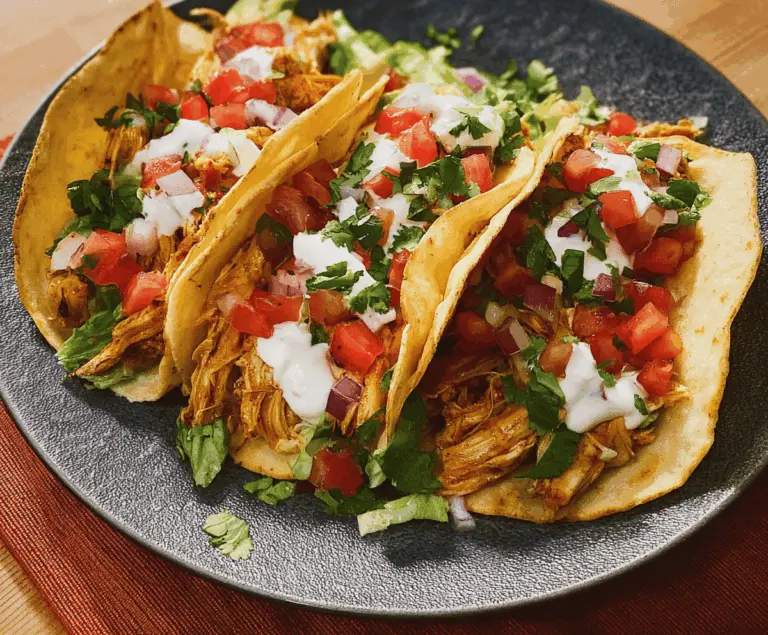 Healthy Crockpot Chicken Tacos Easy Dinner Recipe