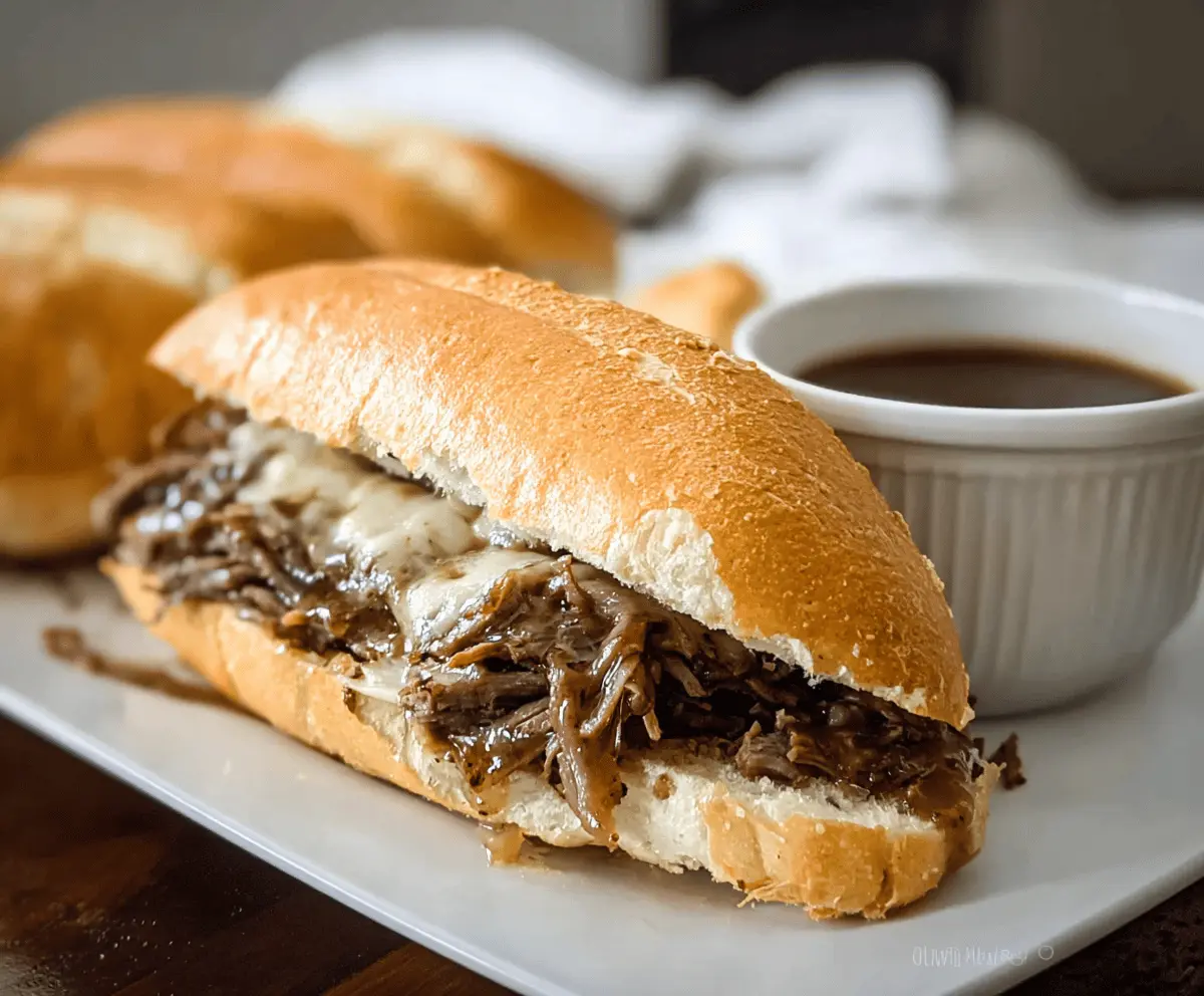 Easy Crockpot French Dip Recipe with Tender Beef