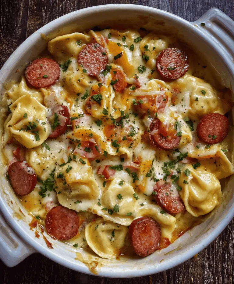 Easy Crockpot Pierogi Casserole with Kielbasa